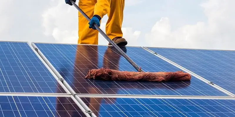 Solar panel cleaning